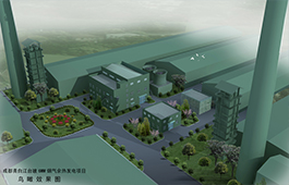 成都青白江臺玻6MW余熱發(fā)電鳥瞰圖